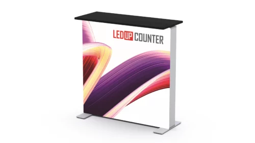 LEDUP Counter mit Tischplatte schwarz oder grau 100 x 100 cm bei zipperwalls.de